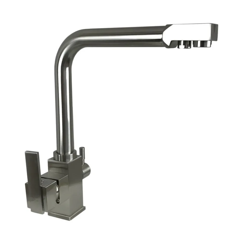Смеситель для кухни под осмос Globus Lux Lazer GLLR-0100-8-STSTEEL сталь- Фото 3